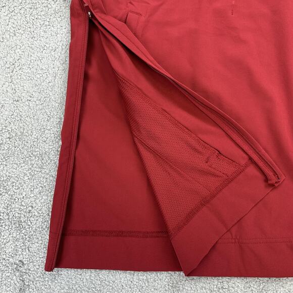 Nike Football Coaches Jacket Mens Medium Red 1/4 Zip Long Sleeve Hooded Pullover - Picture 5 of 11